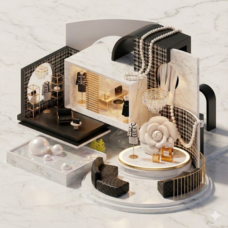 Uno spazio concept store Chanel creato in Wiggly